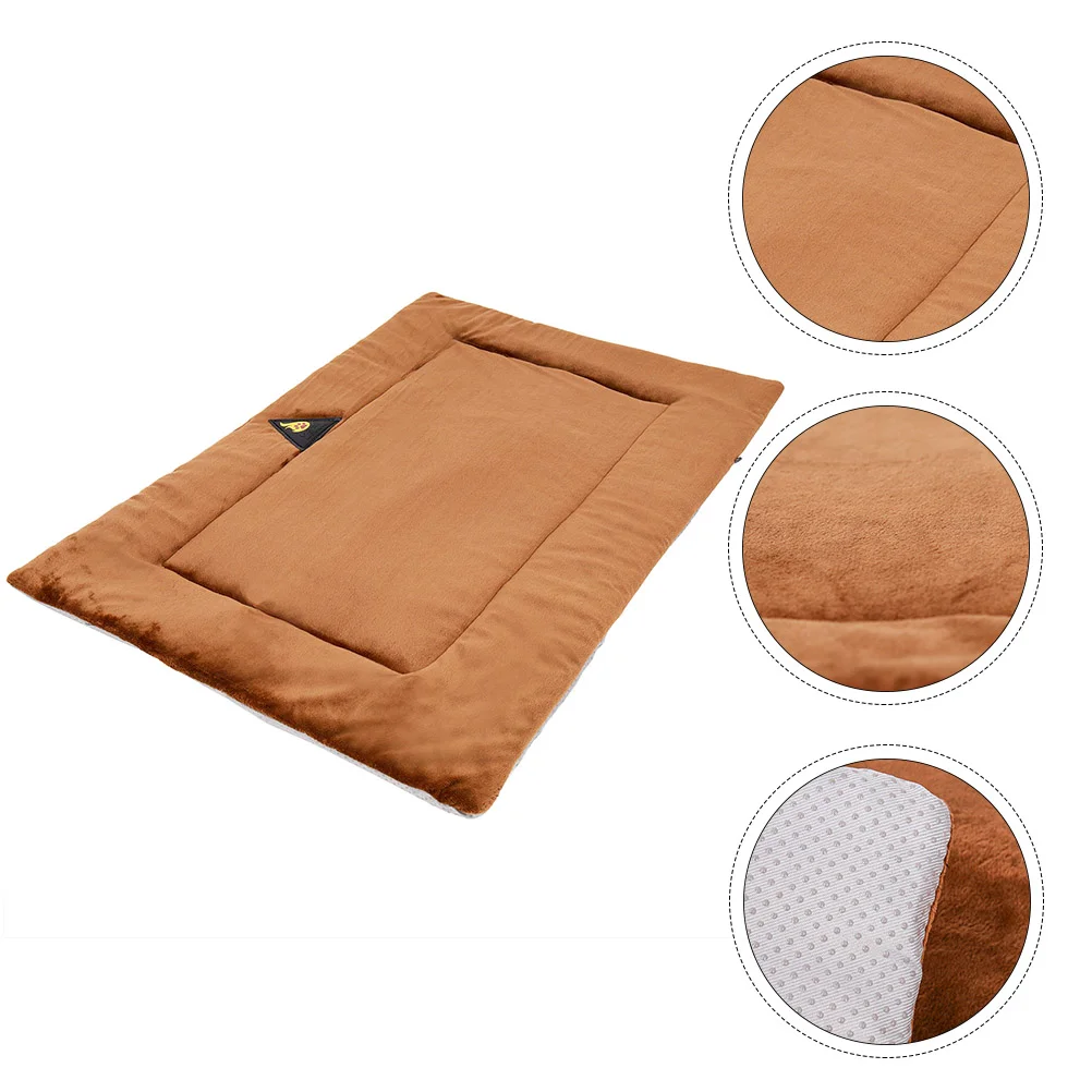 

Cat Beds Pet Mat Cushion Dog Pad Mattress Blanket Warmer Warming Brown Supplies