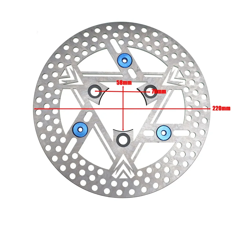 

220mm Brake Disc Rotor Motorcycle Brake Disc Caliper Disc Pitching 70mm 3 Hole for Honda Yamaha Jog ebike scooter pitbike Rotor