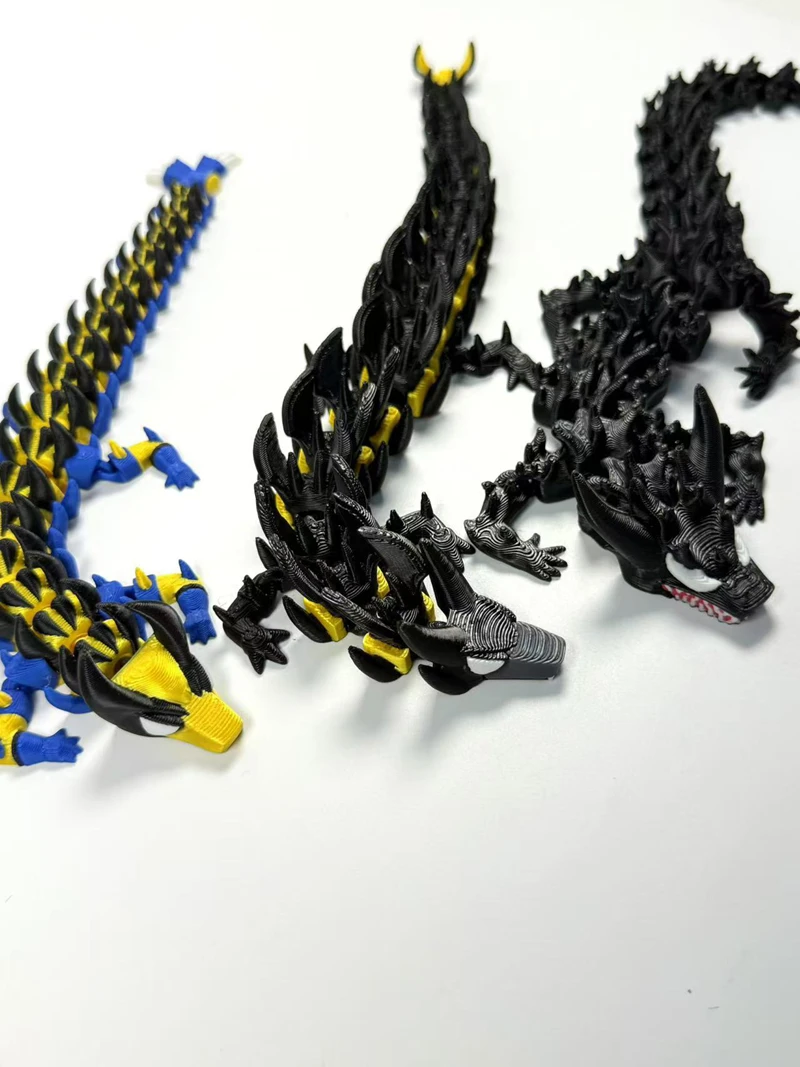 Neue 3D Gedruckt Drachen Modell Multi-gelenk Bewegliche Simulierte Drachen Miniatur Statue Home Office Tiere Ornamente Kinder Geschenk