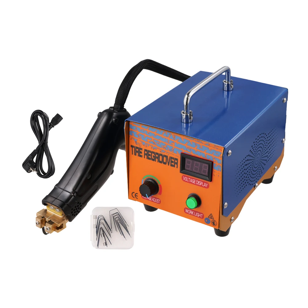 Podofo 1000 W Digitale Band Groover Machine Vrachtwagen Autoband Groefgereedschap Band Regroovende Ijzeren Cutter met 10 soorten Snijbladen
