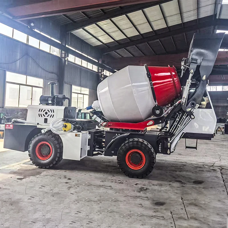 High Quality Auto Feeding High Efficiency 1.8m³ - 3m³ Self Loading Concrete Mixer Truck Cheap Prices