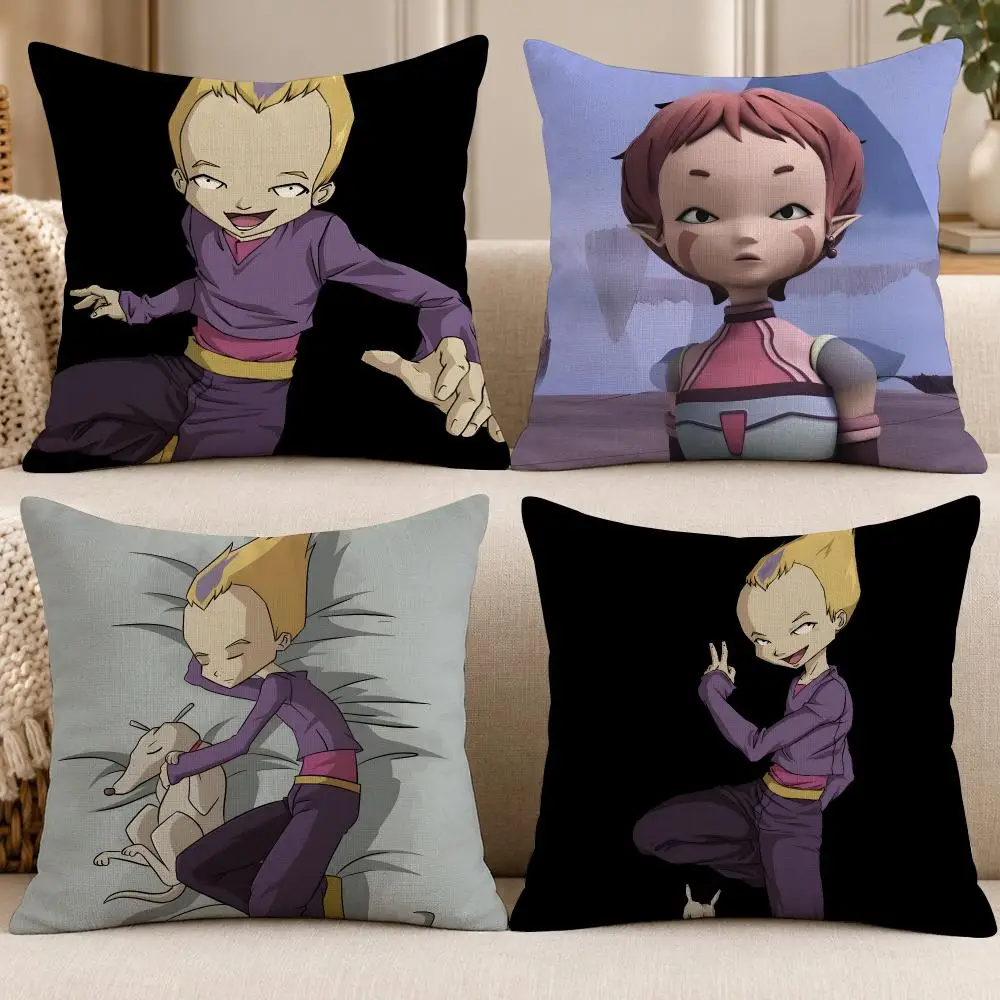 Cartoon Cute Kids C-Code Lyoko Cushion Cover Soft Short Plush throw pillow Sofa Bedroom Den Car Dorm Decor Gifts