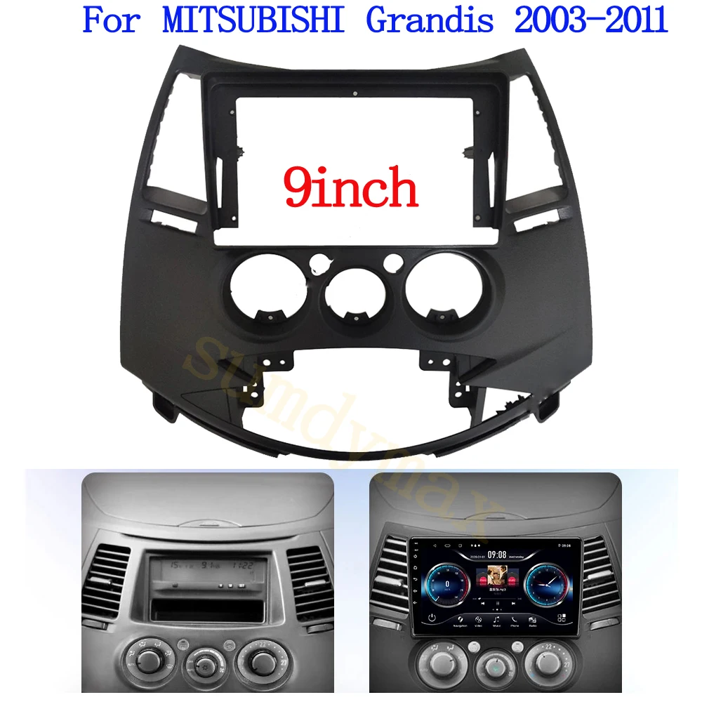 

9 inch 2 Din Car Radio Fascia for MITSUBISHI Grandis 2003-2011 DVD Stereo Frame Plate Adapter Mounting Dash Installation Bezel