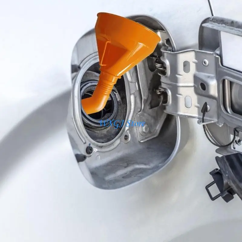 37JE قمع الفم العريض من الفم البلاستيكي أداة استنزاف مرنة للدراجة النارية للسيارة