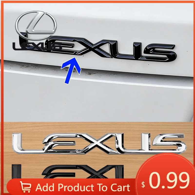 

Interior Stickers For Lexus ES200 ES260 IS250 GS300 GX400 NX300 RX350 RX450h LX570 LM350 LS600h 3D Car Rear Trunk Sticker Logo A