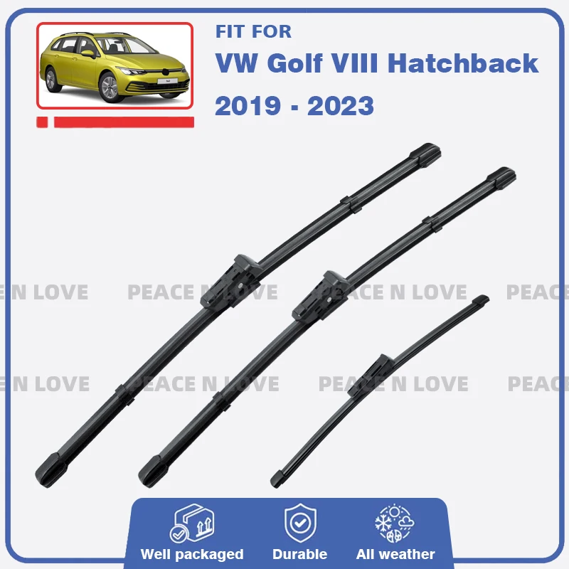 

Front Rear Wiper Blades For Volkswagen VW Golf 8 VIII Hatchback Variant 2019 - 2023 R Line GTI Windshield Windscreen Accessories