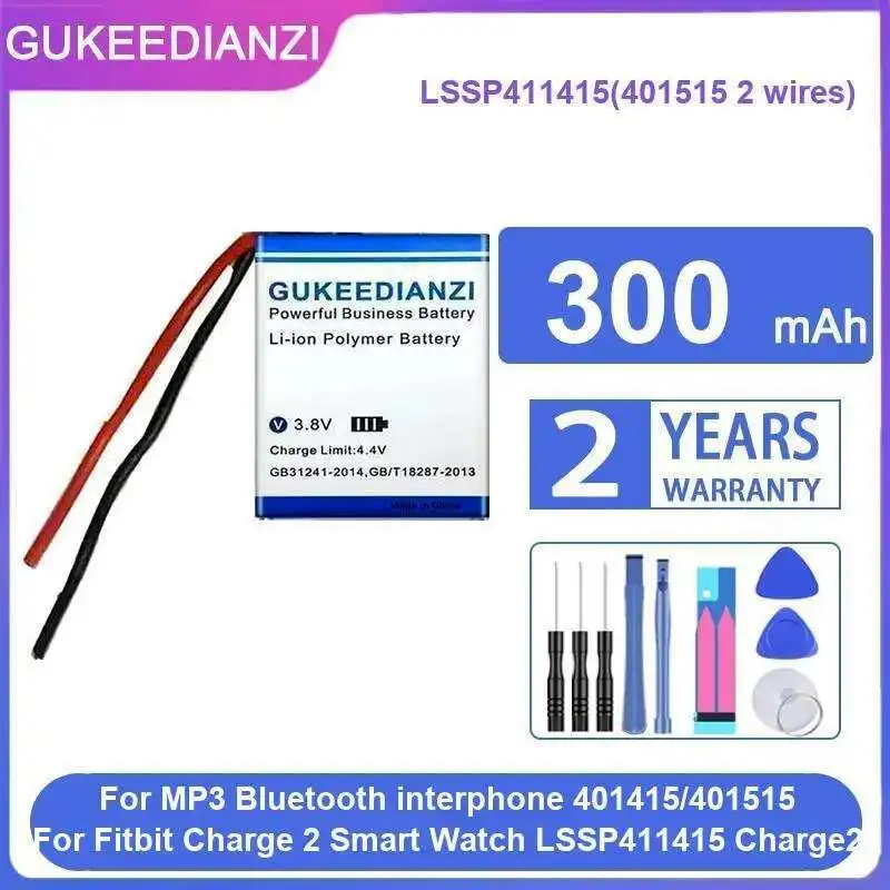 

Battery For MP3 Bluetooth Interphone 401415 401515 Fitbit Charge 2 Smart Watch LSSP411415 Charge2 Wires