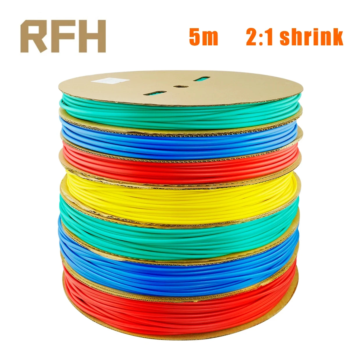 Image of 5 Meter antike schwarz rot grün blau gelb 1 2 3 4 5 6mm Durchmesser Schrumpf schlauch Schlauch hülse Wickel draht DIY Stecker Reparatur
