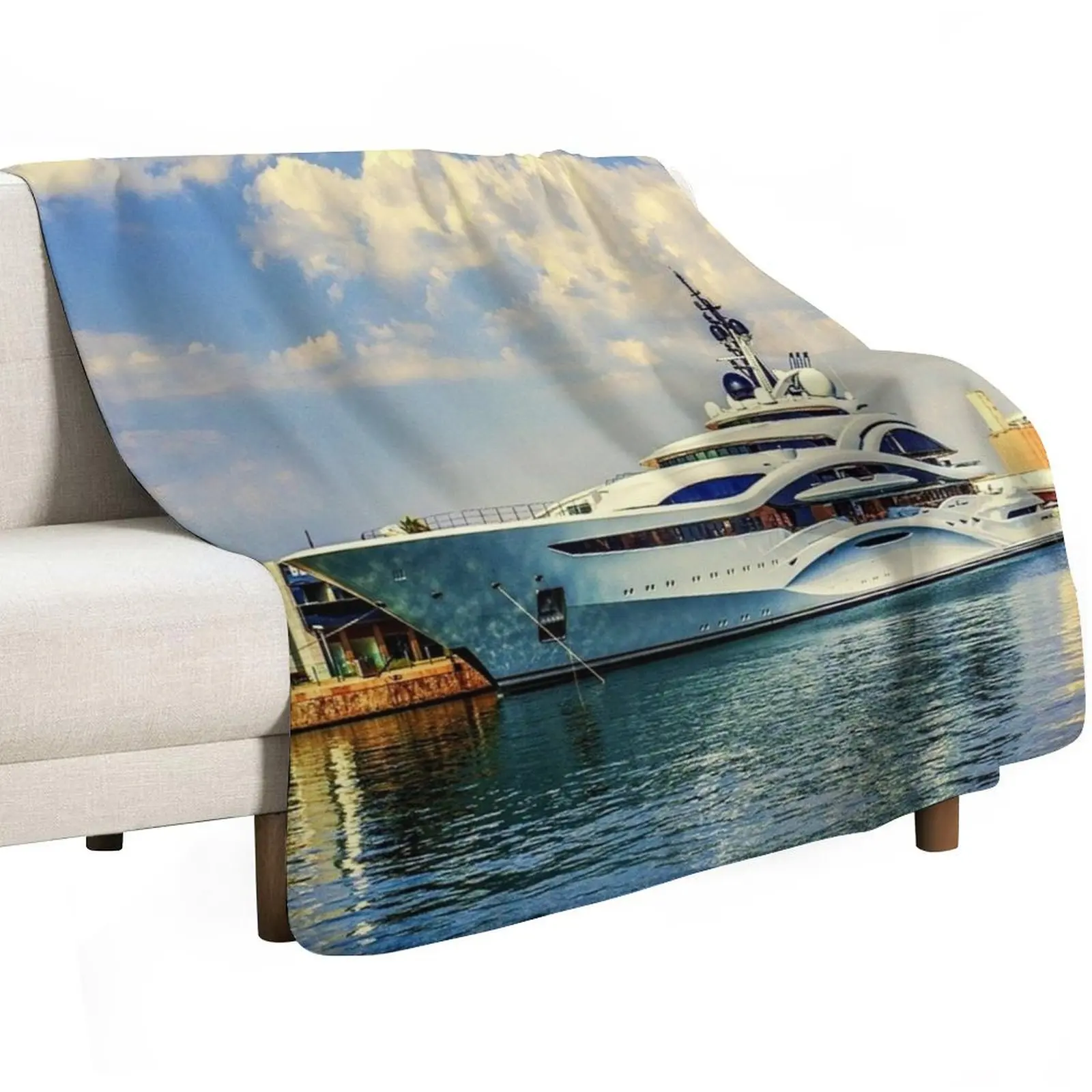Mega Yacht Throw Blanket All Season Lightweight Soft Blanket for Bed