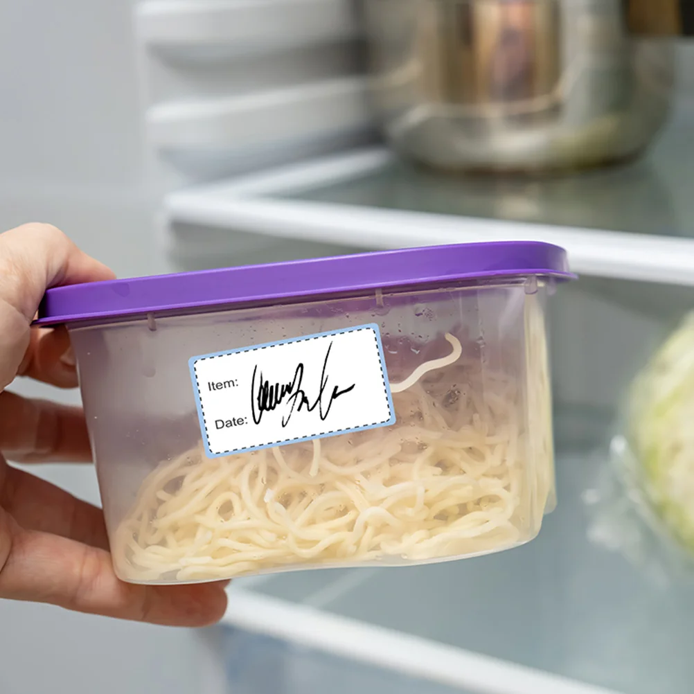 

4 Rolls Food Storage Jar Labels Stickers Adhesive Removable Freezer Food Container Labels for Tracking