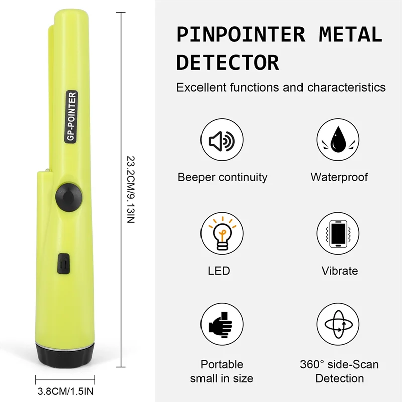 A98Z Professional Tools Depth Metal Detector Treasure Hunting Tool Accessories 360 Degree