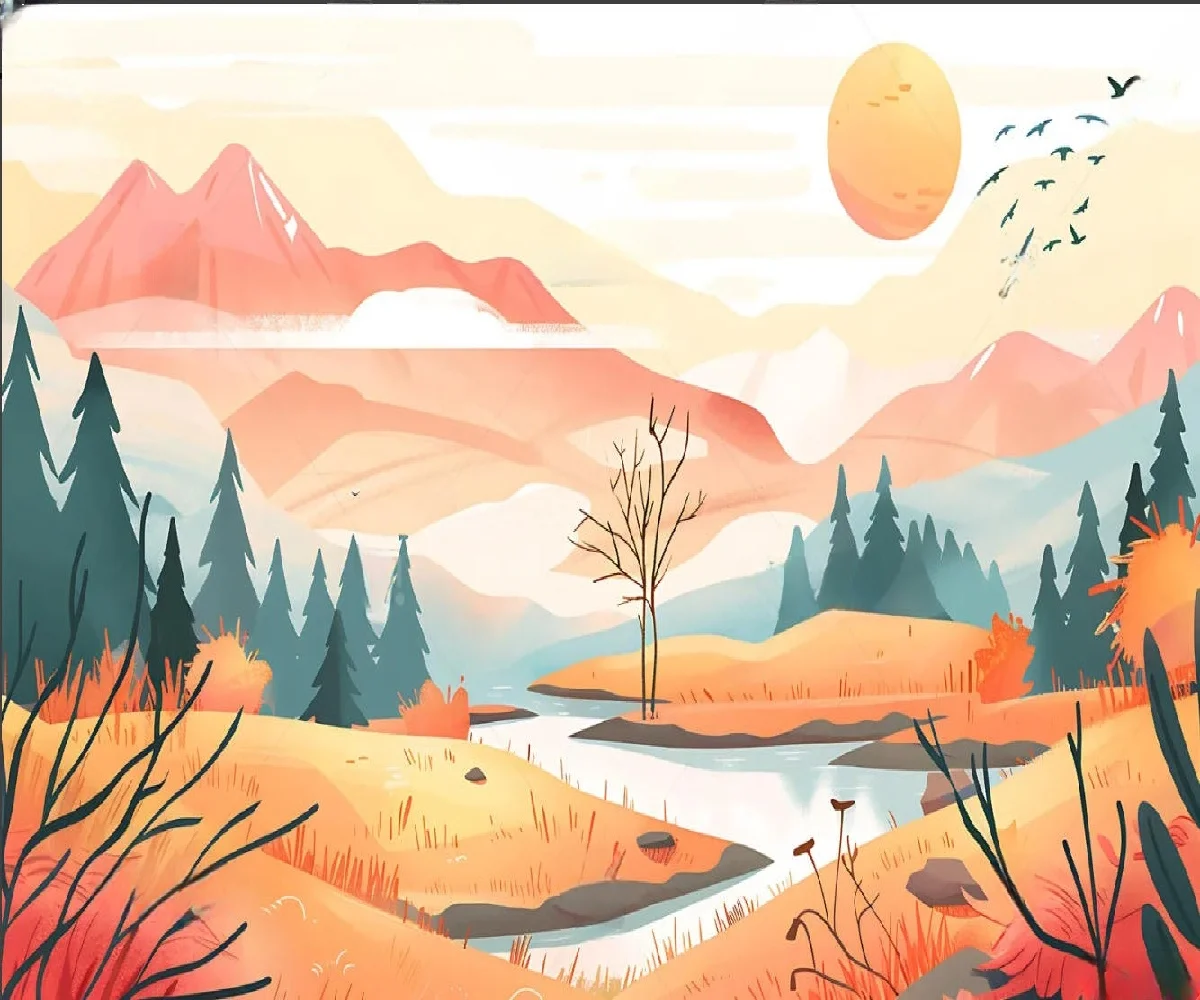 Custom Size Wallpaper Mountain Golden Fall Forest Nature Wall Paper for Bedroom Living Room TV Background Home Decor wallpaper