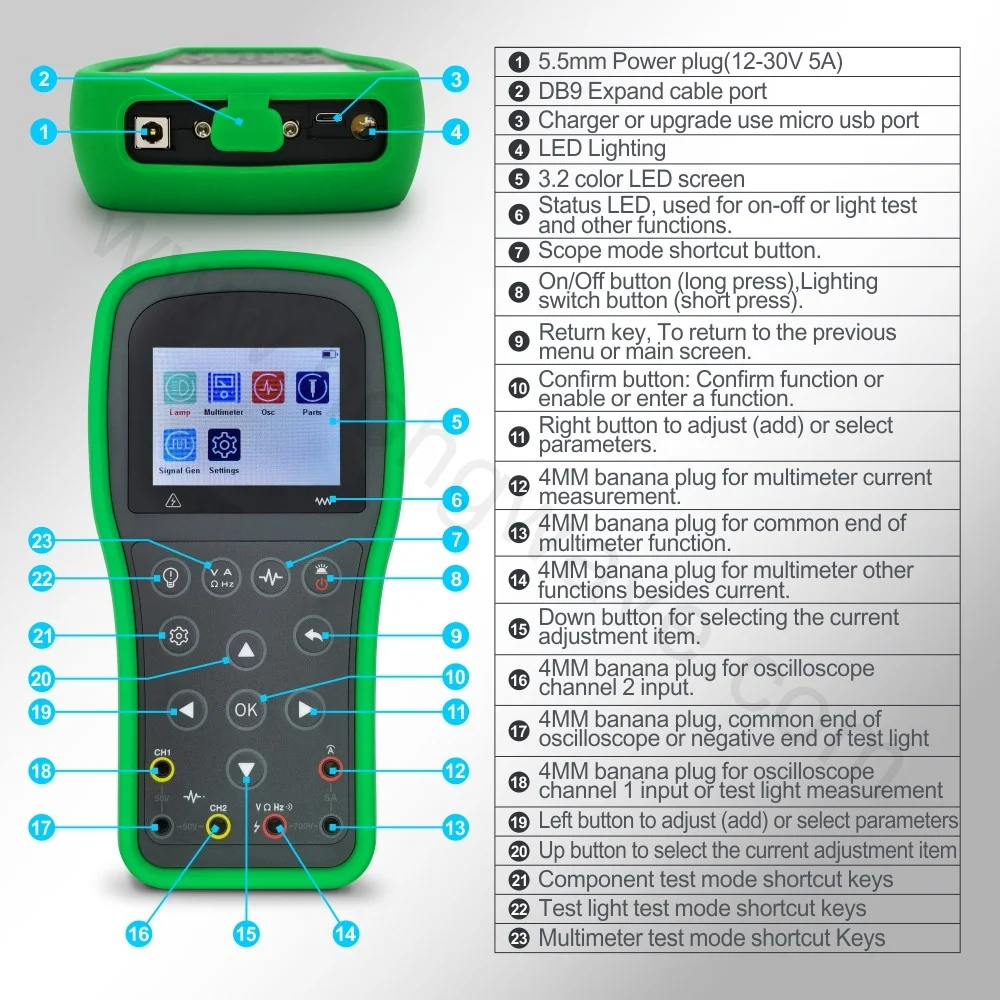 متعددة الوظائف متر يده LCR ملتقط الذبذبات الرقمي المتعدد التيار المتناوب/تيار مستمر الجهد الحالي السعة المقاوم ديود أداة اختبار عدة