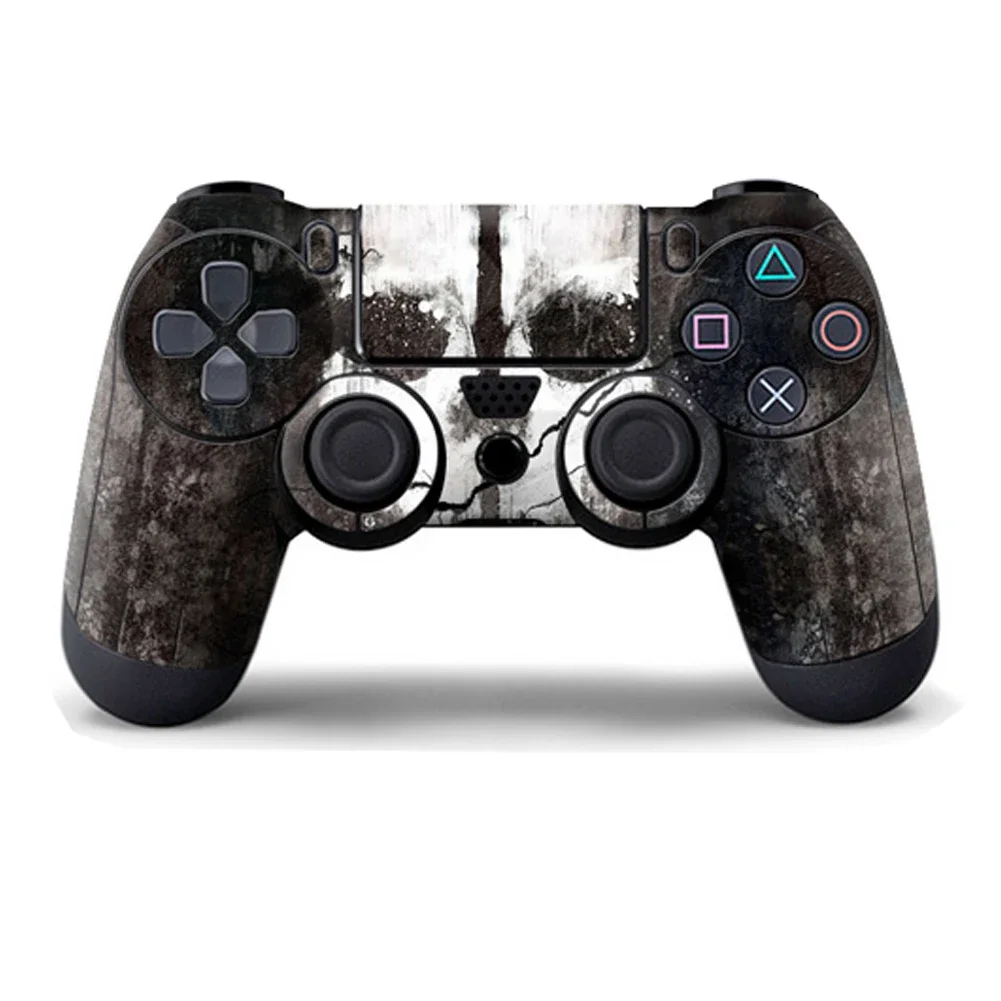 2 buah/lot dekal kulit bungkus Voor PS4 / PS4 Pro pengendali stiker kulit desain tengkorak