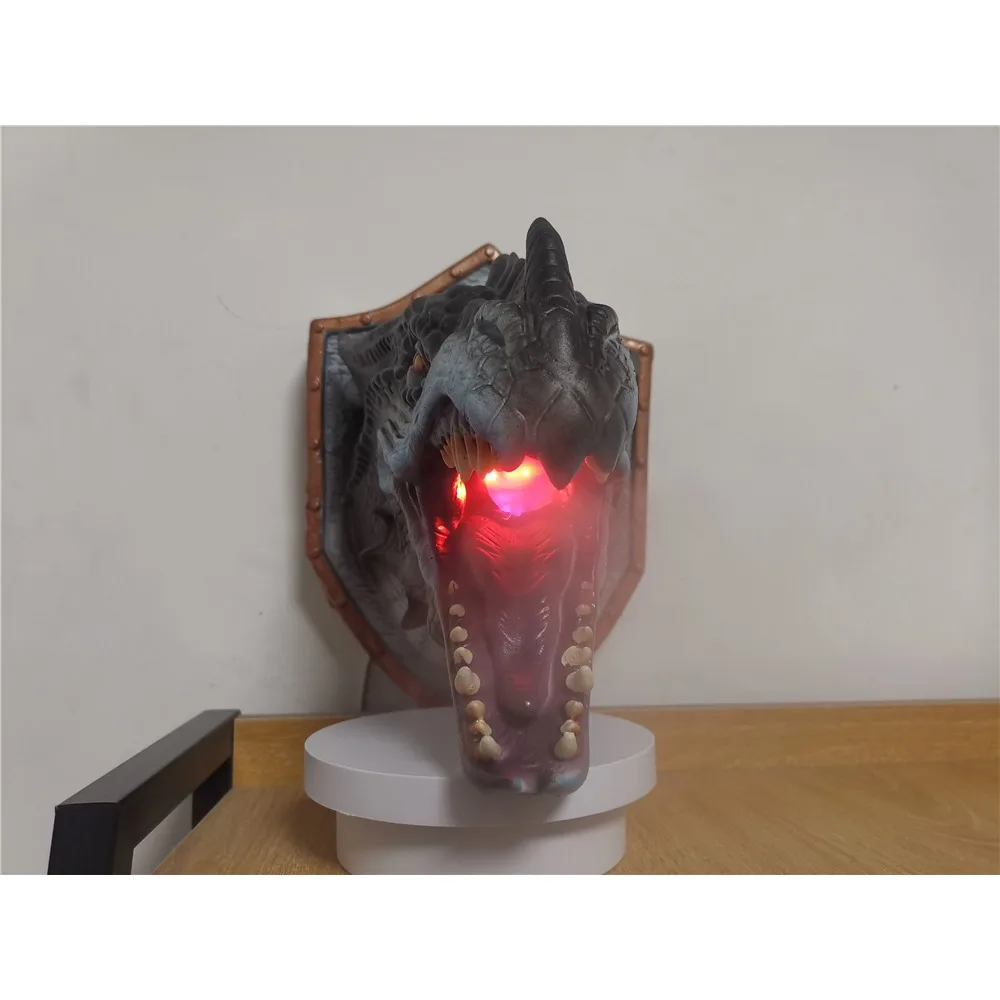3D Wall Mounted Dinosaur Dragon Legends Prop Smoke Light Wall Art Sculpture Shape Statue - Indoor Decorative Lighting