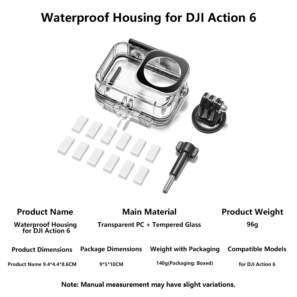 Für DJI Osmo Action 6 60M Wasserdichte Gehäuse Gehäuse Tauchen Schutzhülle Anti-Drop Schutzhülle Unterwasser Tauchen Abdeckung für action6 – Detail 14
