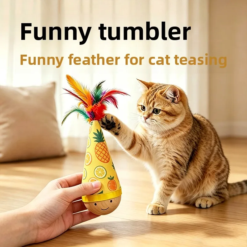 Wobble Interactive Dog Cat Toy, Rotating Self-Play Boredom Buster, Durable Chew Resistant Energy Burner
