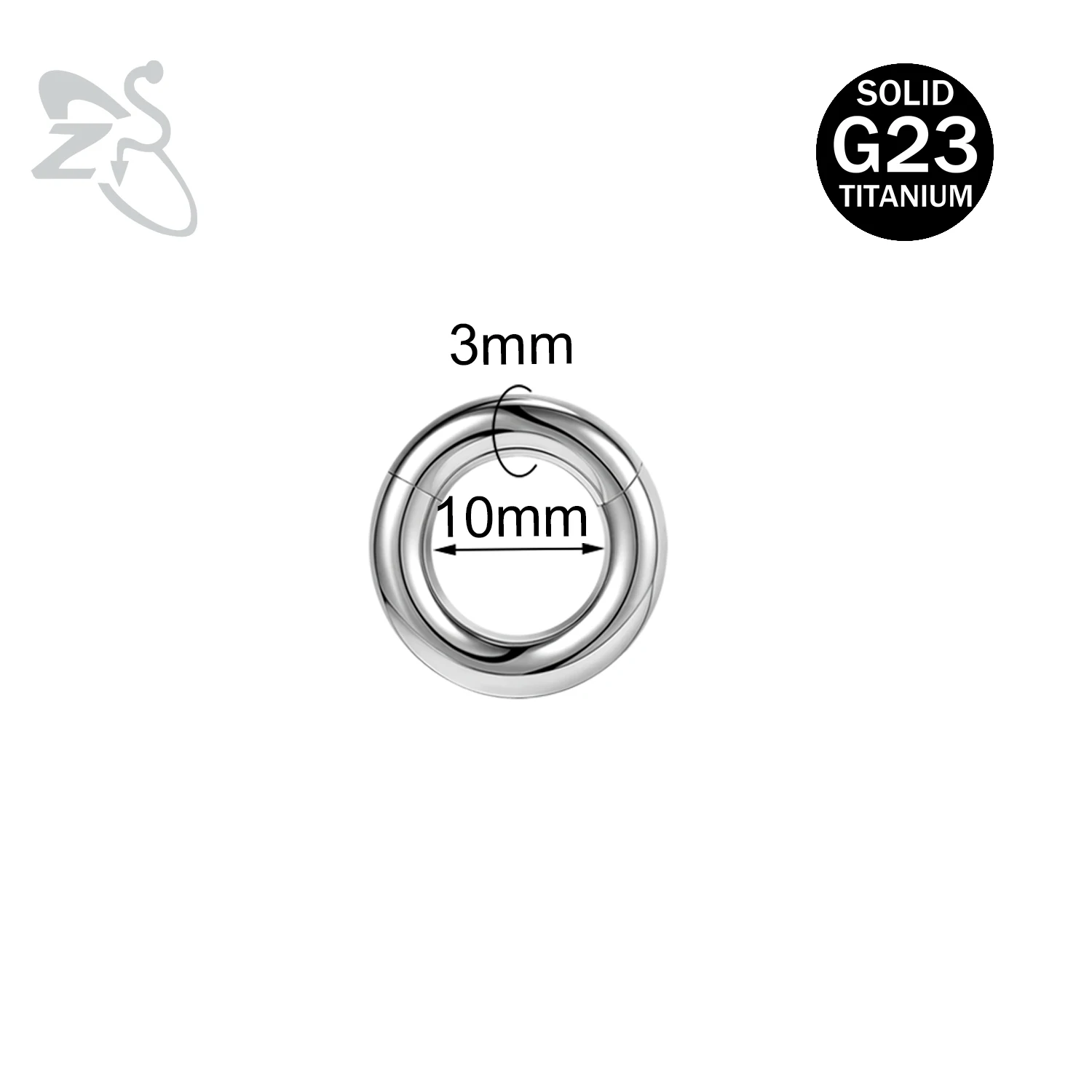 ZS 1PC G23 Titan Creolen für Frauen Silber Überzogene Kreis Ohrring Große Gauge Seputm Nasenring 2/4/6/8/10/12G Punk Ohrring