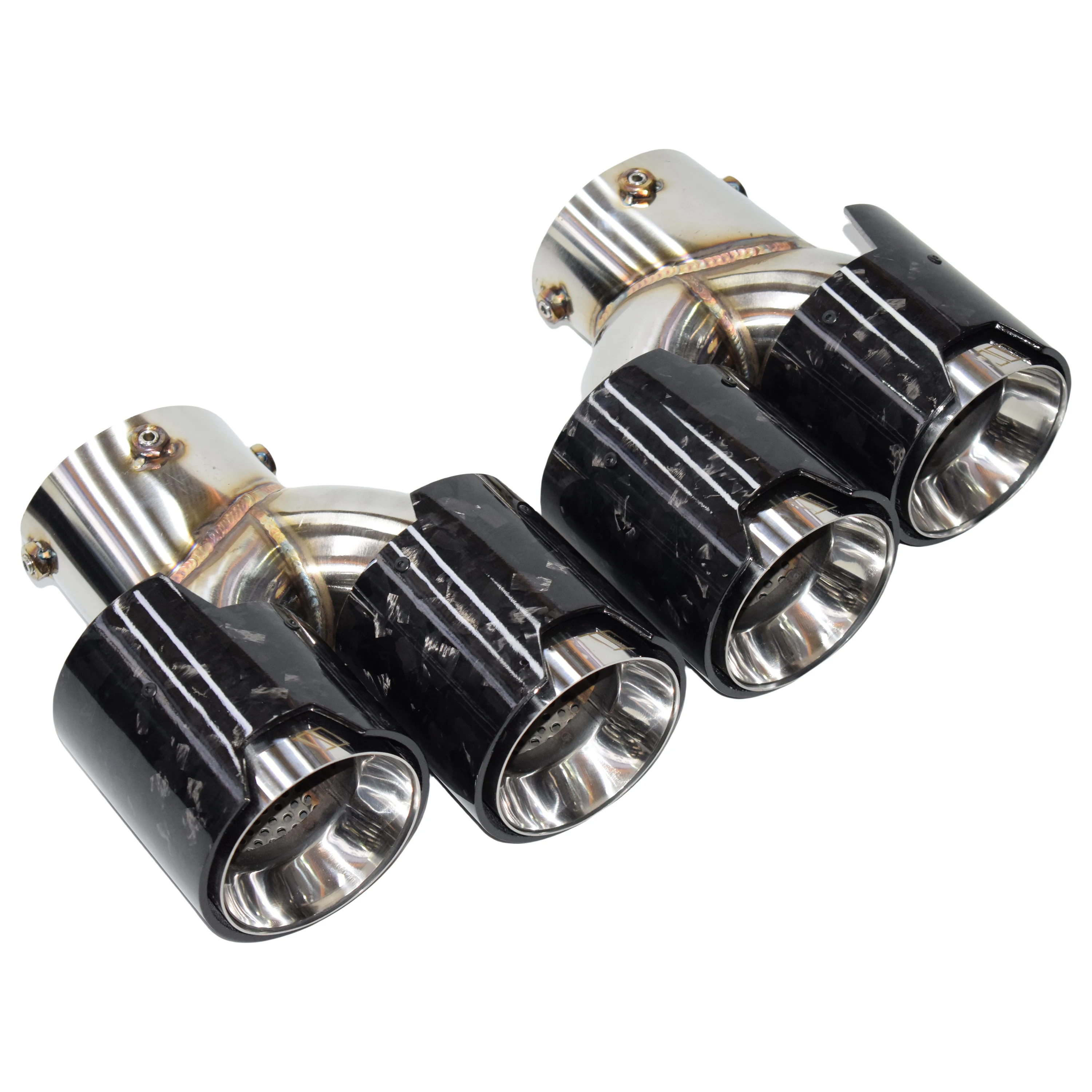 

Exhaust Tip for BMW M240 M340 M440 G20 G21 G23 G42 M Power 4 Outlet Forged Carbon Fiber Silver Muffler Exhaust Pipe Tail Pipe