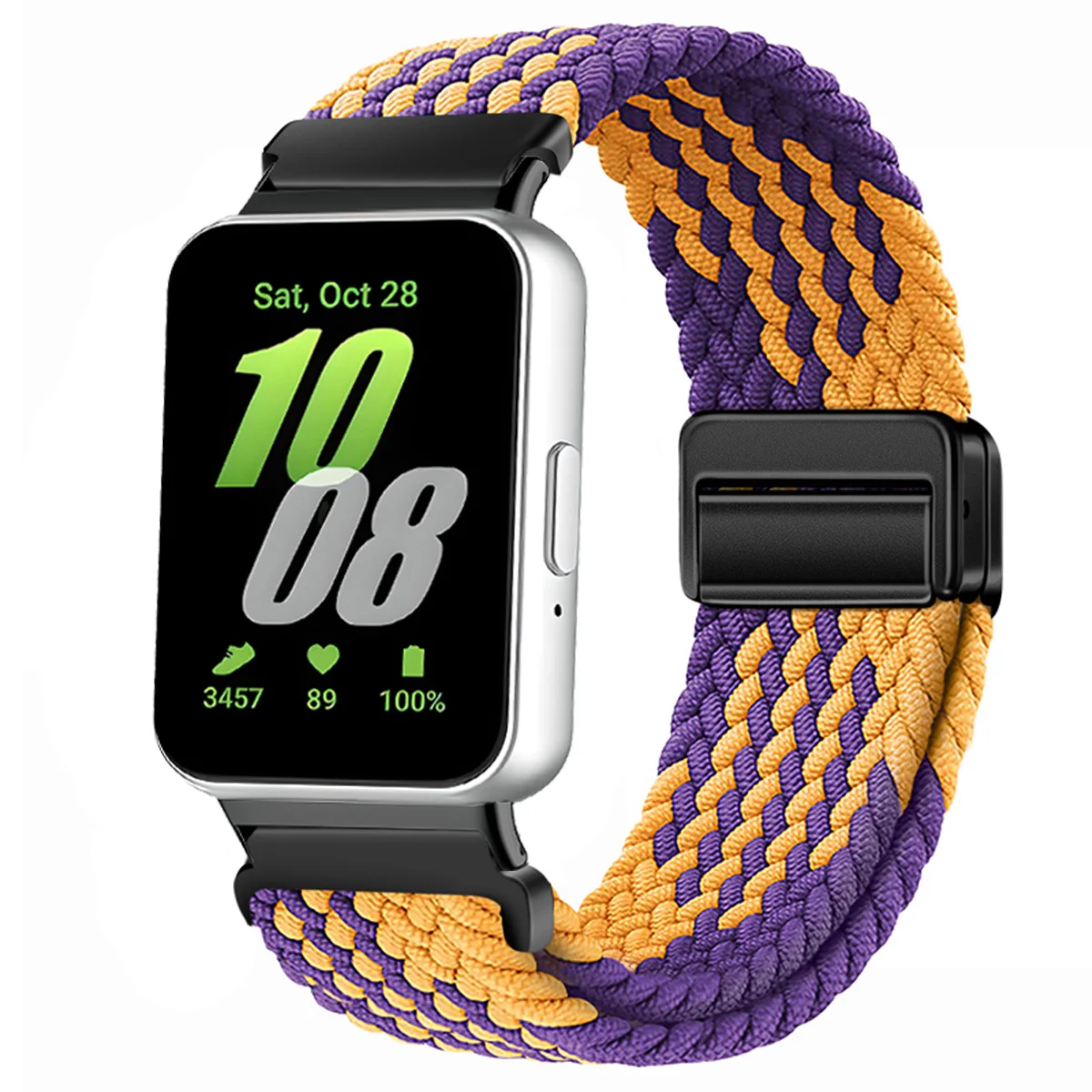 Nylon-Geflechtband für Samsung Galaxy Fit 3, magnetisches Band, Ersatzarmband für Samsung Galaxy Fit 3, Armband-Zubehör