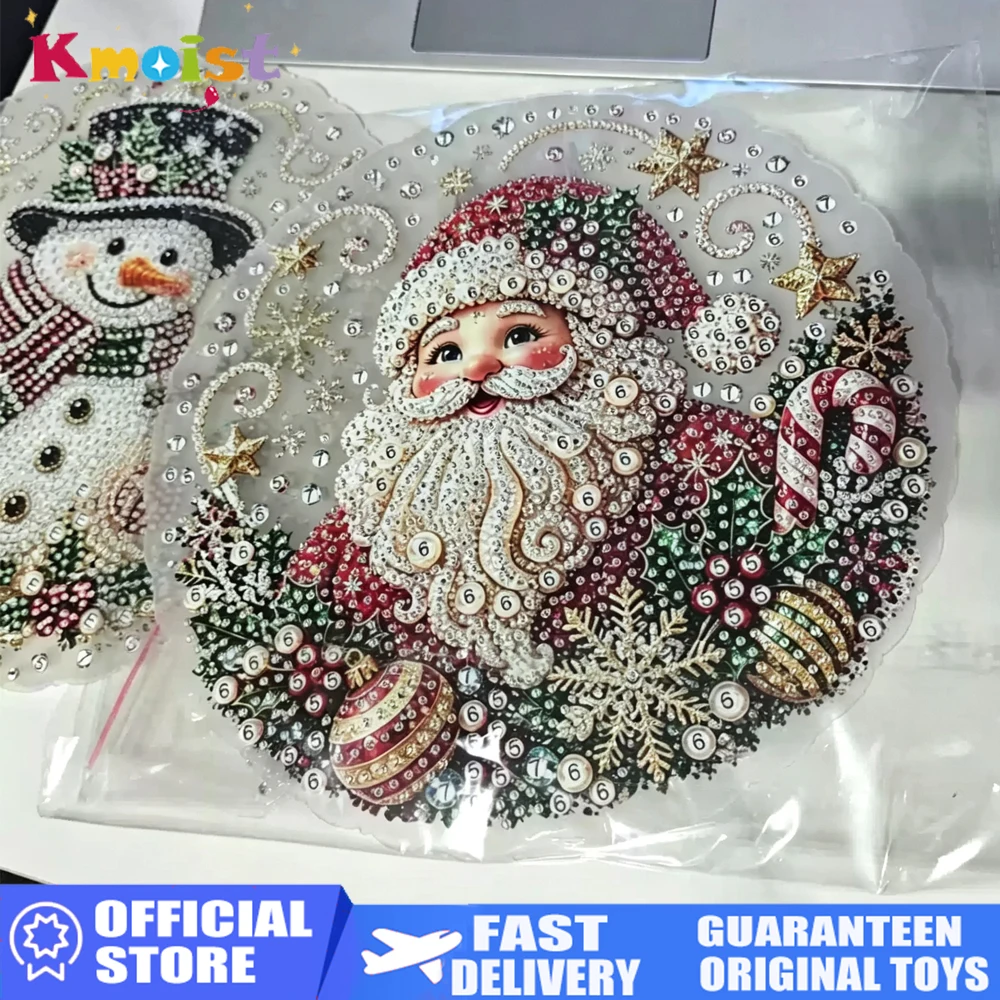 DIY Pearl Painting Suncatcher Kit Craft Acrylic Round Board With Lace Edge Pearl Beads Craft Christmas Diamond Toys Gifts