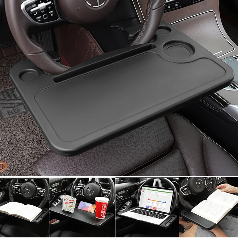 

Multifunctional Car Steering Wheel Tray Vehicle-mounted Tablet Notebook Desk Eating Food Stand Drink Holder Interior Accessories