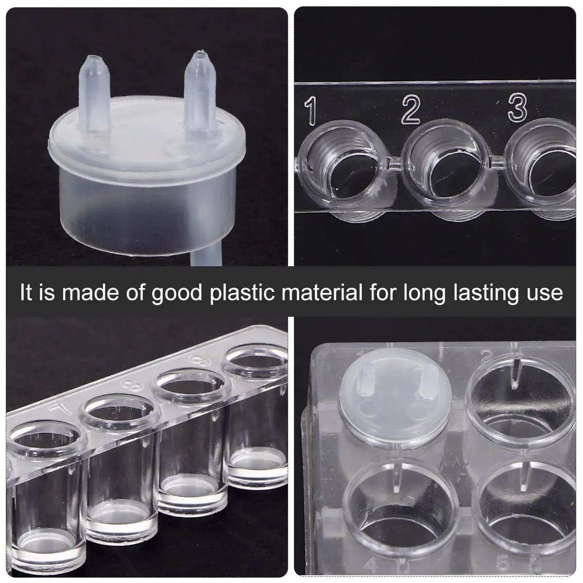 1 jeu de plaques de réaction colorées en plastique non stériles, à fond plat et rond, pour 6 et 9 puits, pour expériences de laboratoire et chimie