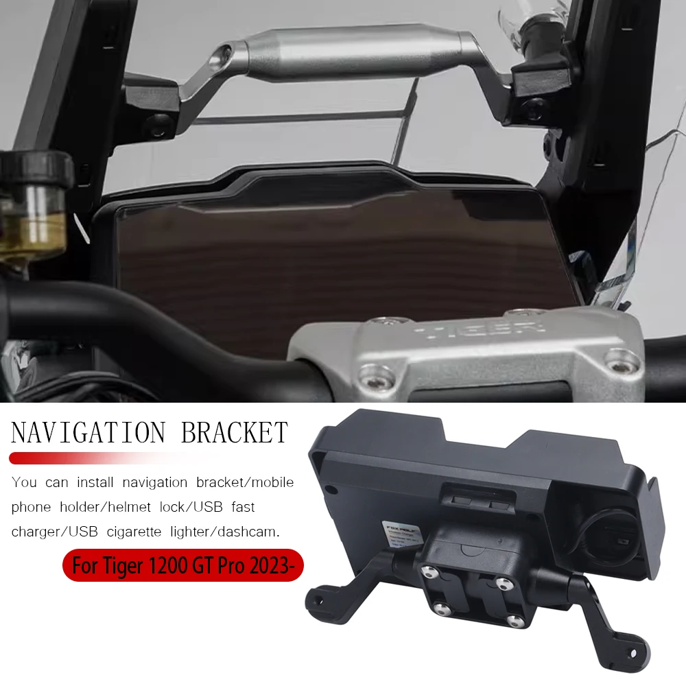 

Navigation Stand Holder Phone Mobile Phone GPS Bar Bracket Support For TIGER 1200 TIGER1200 Tiger 1200 Tiger1200 GT PRO 2023-