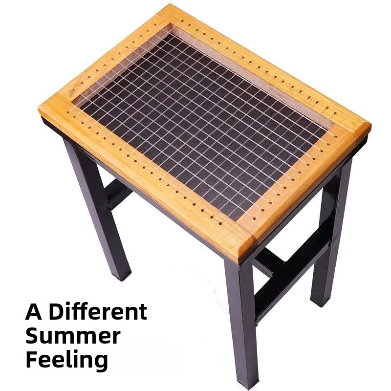 Summer Breathable Hollow Grid  Cushion Work Clothes Sitting Pad Student Office Chair Pad Home Decor Square Pattern
