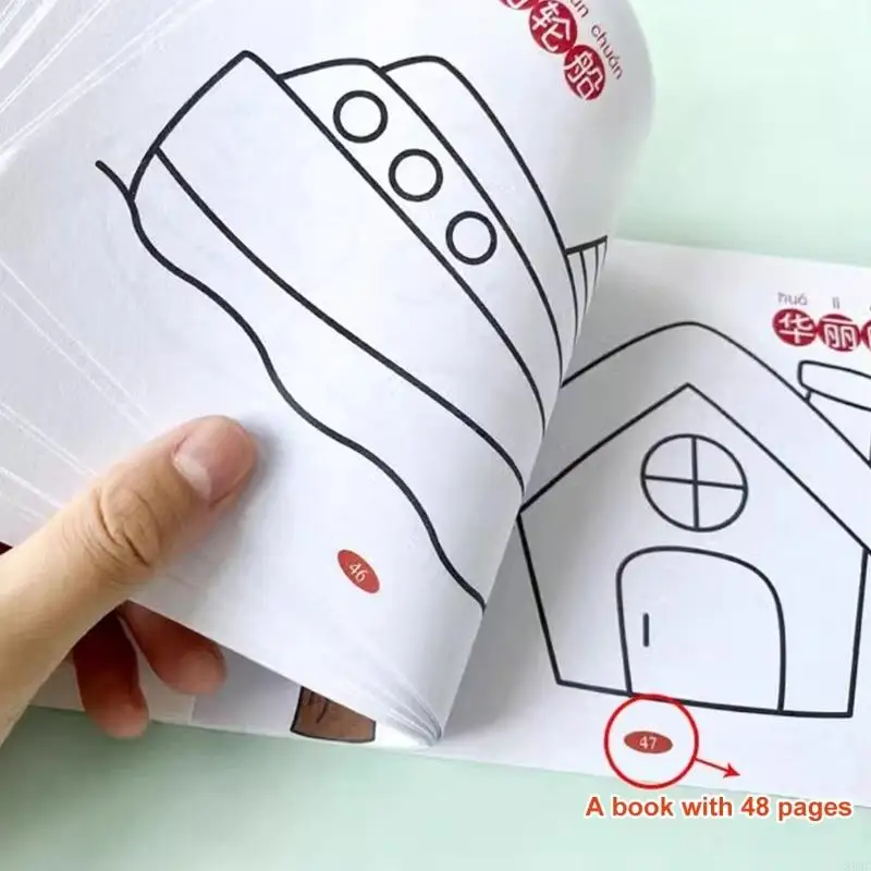 2Pcs Step By Step Coloring Books With 36 Color Childrens Doodling Book 96 Pages Each For Toddler Art Drawing 896C
