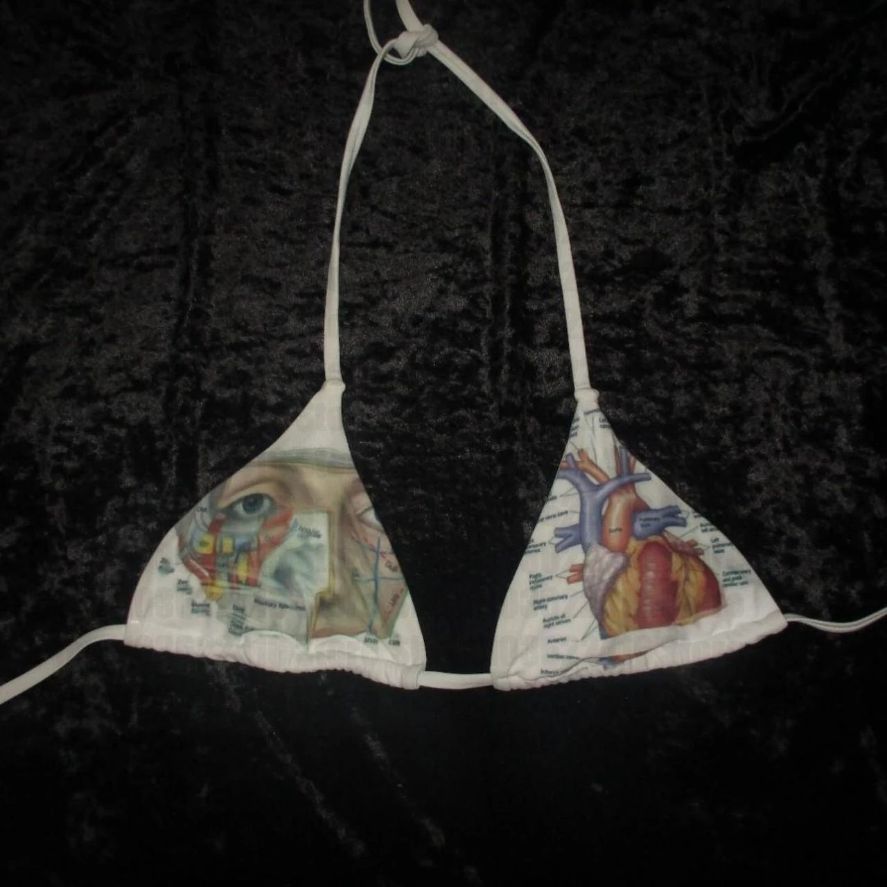 Traje de baño de dos piezas para mujer, conjunto de Bikini Sexy con sujetador acolchado, Tanga, ropa de playa, estampado, Emo, Y2k