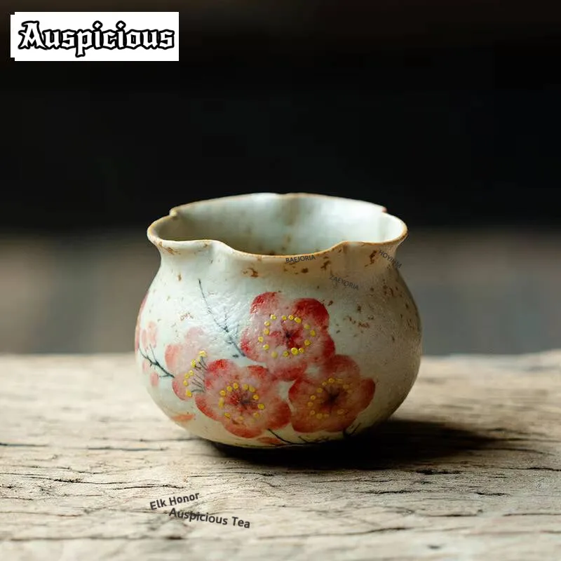 

75ml Hand-painted Plum Blossom Teacup Traditional Tea Bowl Tea Cup Set Tea-tasting Personal Cup Jianzhan Master Cups Tableware