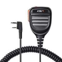 KSUN KM20 Remote Waterproof Two Way Radio Speaker Mic Microphone for Baofeng UV-5R UV-82 888S Retevis TYT Kenwood Walkie Talkie