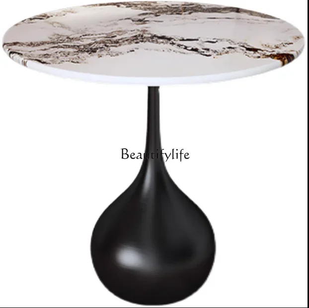 

LD33Light luxury rock slab coffee table simple leisure creative movable sofa side table