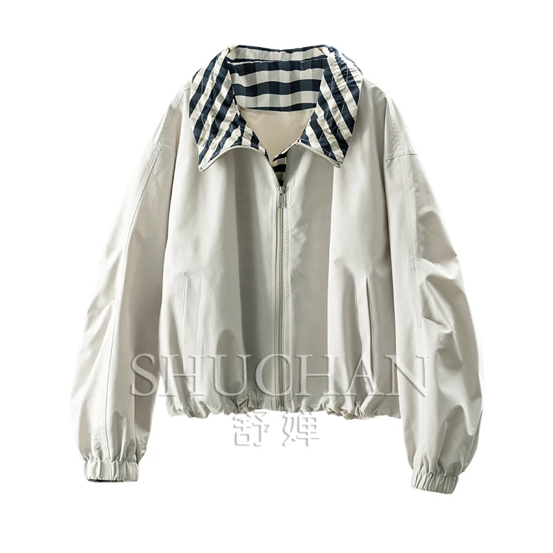 

Early Autumn Designer Bud Neck Bat Sleeve Jacket Women 23E8 Abrigos Mujer Invierno 2025