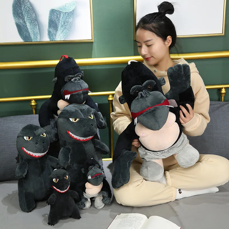 25CM 고질라 손 인형 장난감 귀여운 부드러운 인형 베개 인형 소파 장식 컬렉션 선물