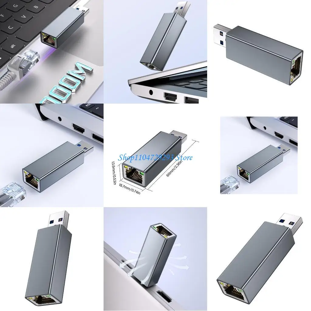 

Y2GD USB3.0 To 1Gbps Ethernet Networking Adapter 1Gbps RJ45 LAN Card Aluminum
