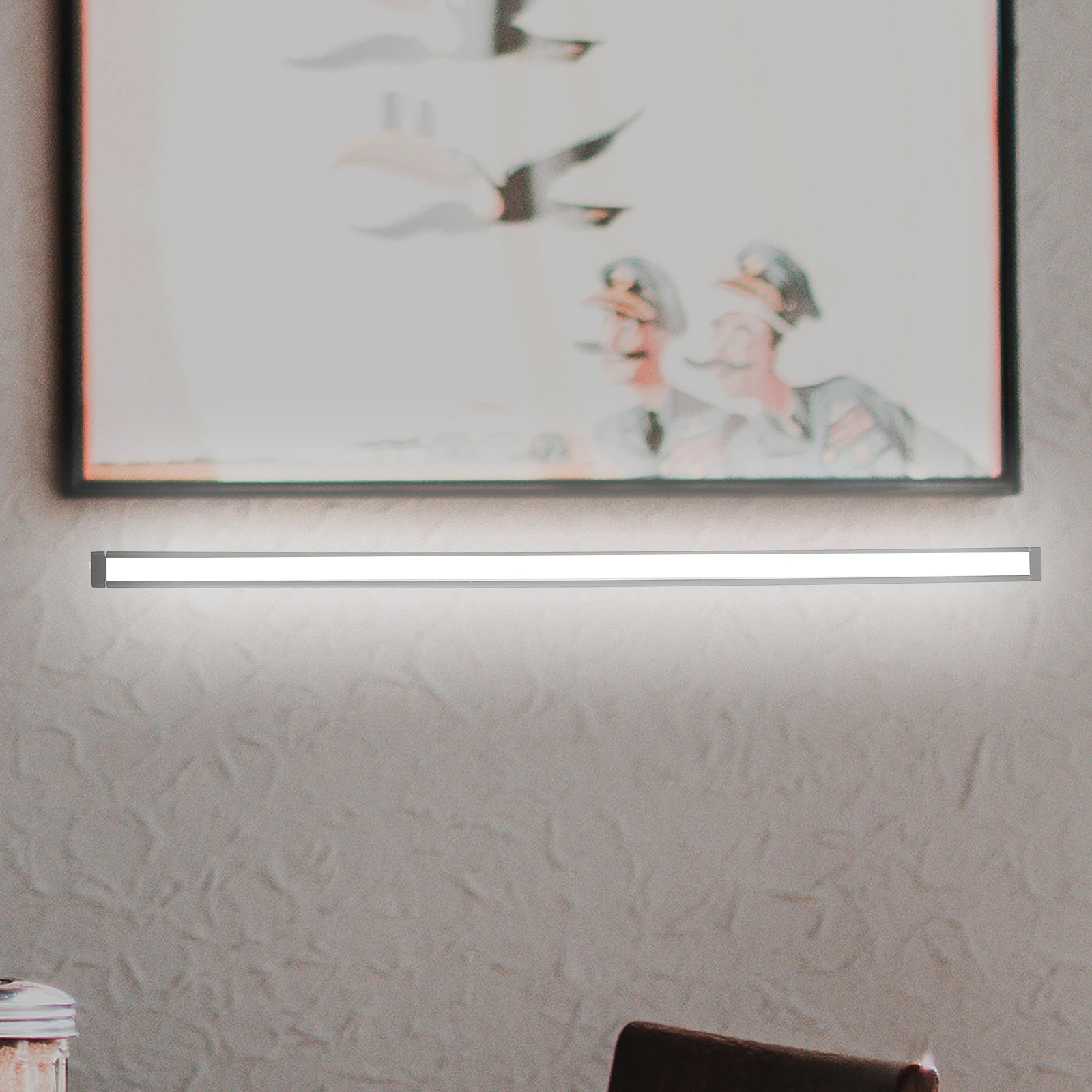 

2pcs Cabinet 40CM Black 4000K LED Strip Hidden Wardrobe Lighting Rechargeable Under Cabinet Lighting Under Kitchen Solar