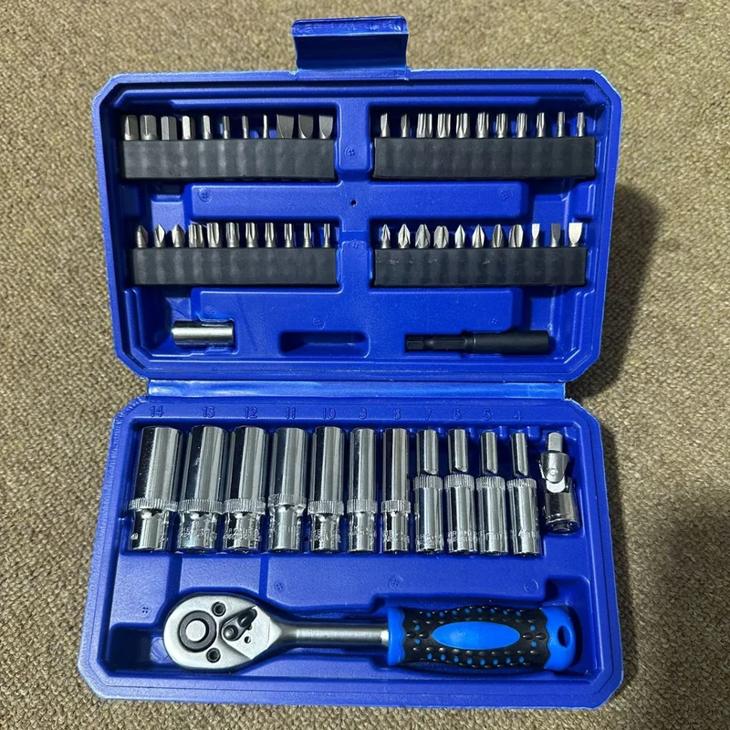 

New 59-62-82PC auto repair tool workpiece socket batch head ratchet combination small size and light weight