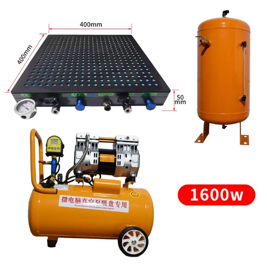 Multi point vacuum suction cup industrial CNC pneumatic suction cup 1600W oil-free vacuum pump drainage pressure tank