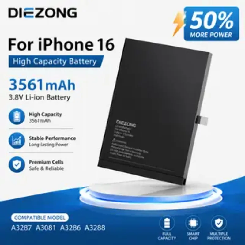 NEW NA264/PSJQ1/A3287/3081/3286 for IPhone16 Mobile Phone Battery High Quality Replacement Bateria High-Performance IN STOCK