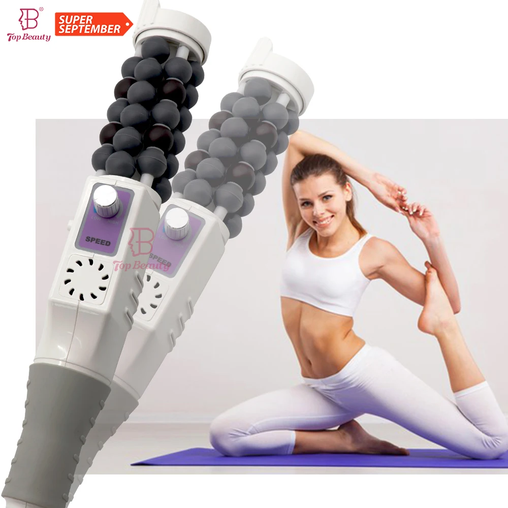 Fitness Yoga Muscle Relax Roller Stick Massage Inner Ball Roller Cellulite Removal Sport Massager Machine