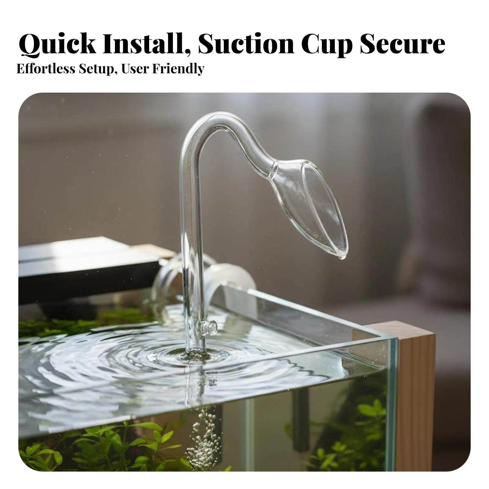 Glass Surface Skimmer Aquarium Fitting with R Pinwheel Outlet for 13mm Canister Filter Hose Planted Aquarium