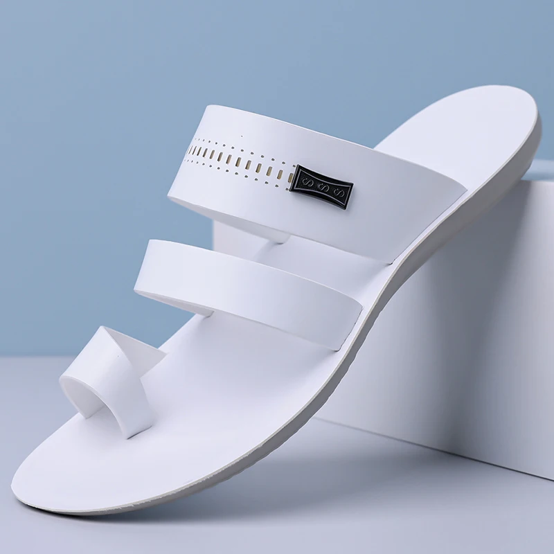 Men's Summer Slippers, Comfortable Breathable Slide Sandals, Anti-slip Soft Sole for Beach, Driving and Casual Outdoor Wea-5123