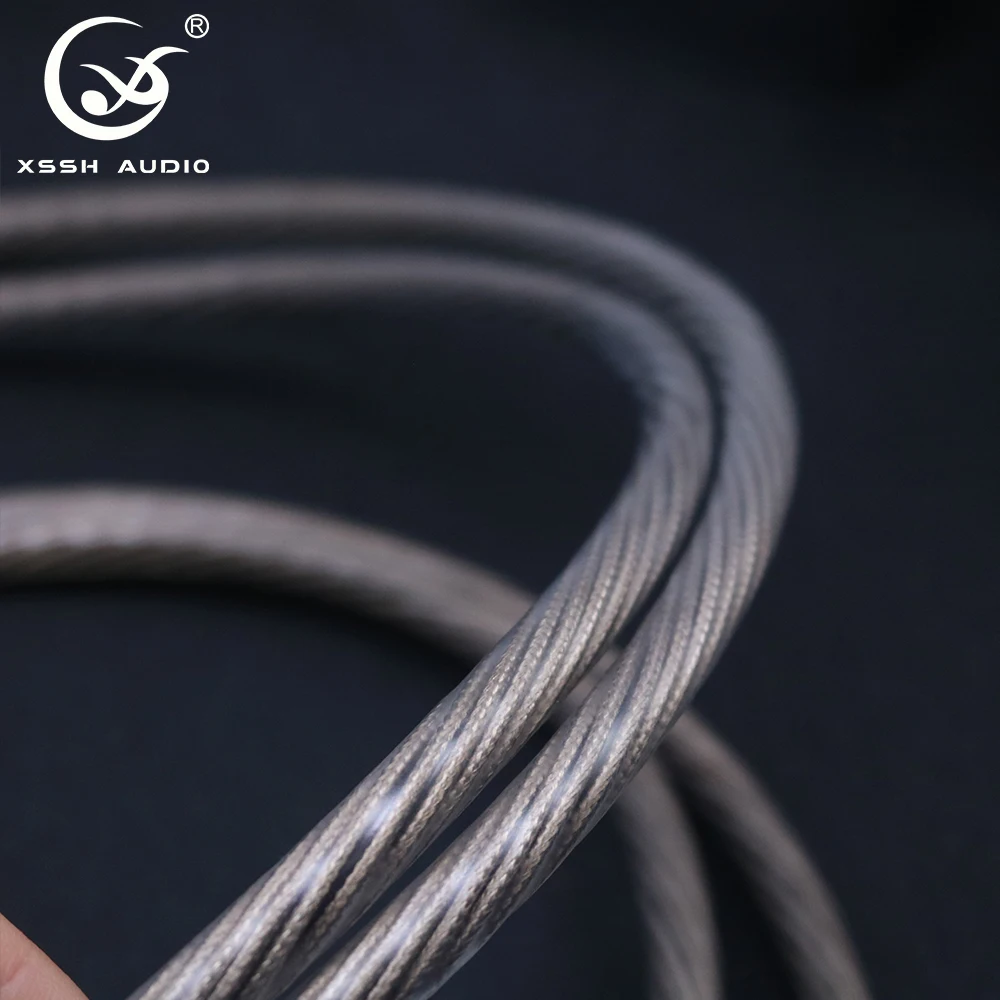 XSSH 오디오 Hifi 10 코어 실버 도금 OFC 구리 여성 남성 XLR RCA Aux 오디오 3 핀 xlr 마이크 오디오 동축 마이크 케이블 코드