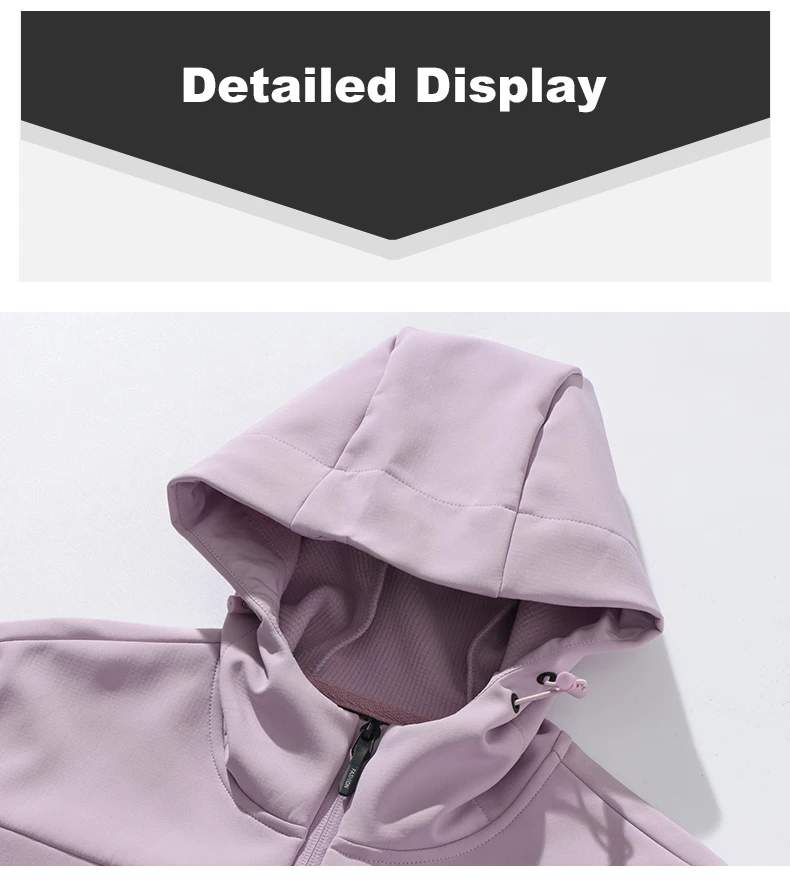 EUMERGX Winter-Softshell-Jacken für Damen, wasserdicht, winddicht, warme Fleecejacke, Wandern, Camping, Klettern, Outdoor-Thermomantel – Detail 18
