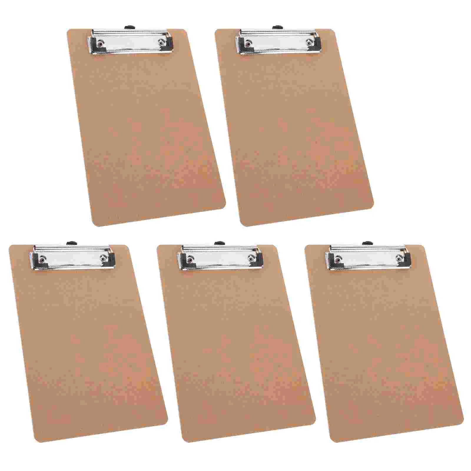 5 Pcs Clipboard Office Paper Clips Writing Support Boards Mini for Classroom Small Student Use