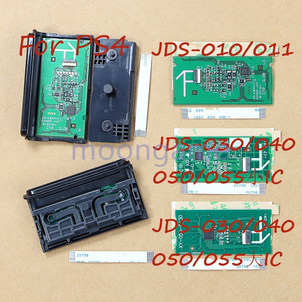 1set JDS-001 011 Touchpad Assembly for PS4 Controller Gamepad JDS 030 040 050 055 Full Set Touchpad + Flex Cable Replacement