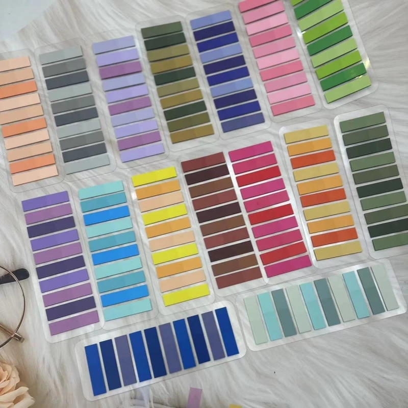 16 Packs Transparent Sticky Notes Self-Adhesive Reading Annotation for Books Notepad Bookmarks Memo Pad Index Tabs