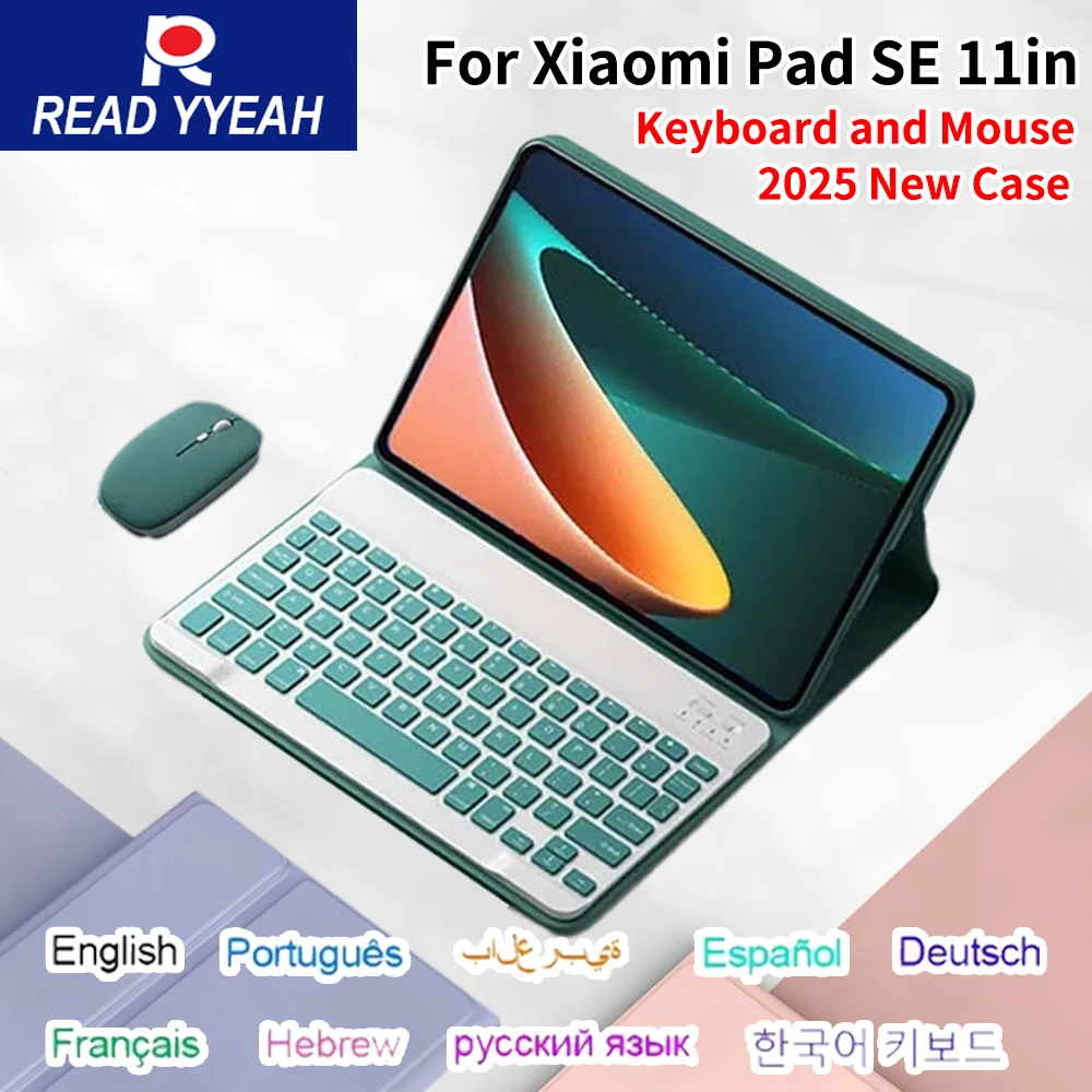 

New Case for Xiaomi Redmi Pad SE 11inch Detachable Bluetooth Keyboard Case For Redmi Pad SE 11in Xiaomi Magnetic Case With Mouse